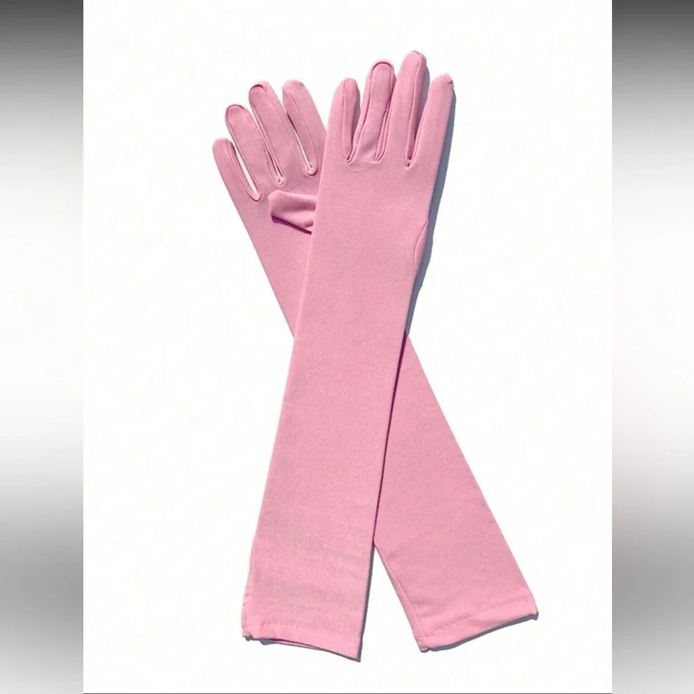 Elegant Pink Formal Long Gloves NEW 🏷️